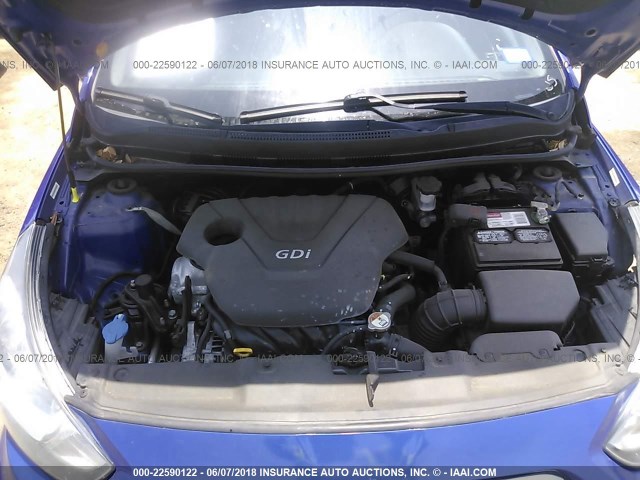 KMHCT4AE0DU284164 - 2013 HYUNDAI ACCENT GLS/GS BLUE photo 10