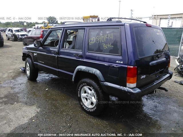 1J4FJ68S3WL107447 - 1998 JEEP CHEROKEE SPORT/CLASSIC ლურჯი ფოტო 3