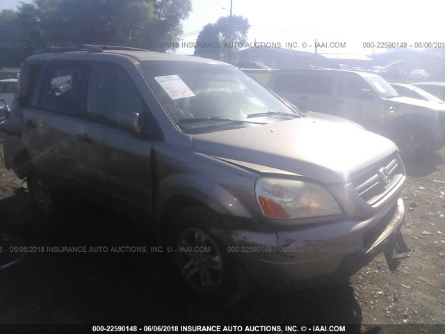 2HKYF18783H589699 - 2003 HONDA PILOT EXL TAN photo 1