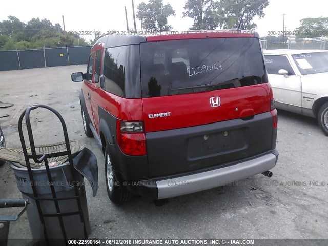 5J6YH18656L000104 - 2006 HONDA ELEMENT EX RED photo 3