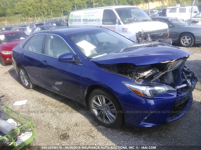 4T1BF1FK4FU905151 - 2015 TOYOTA CAMRY LE/XLE/SE/XSE BLUE photo 1