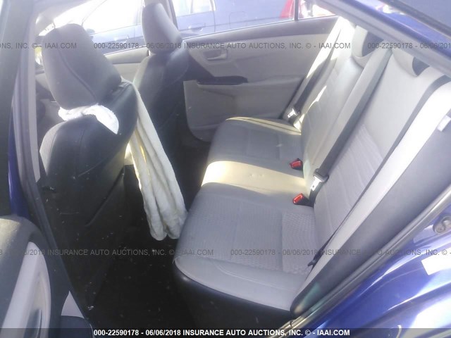 4T1BF1FK4FU905151 - 2015 TOYOTA CAMRY LE/XLE/SE/XSE BLUE photo 8