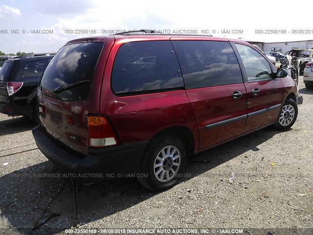 2FMZA5143XBB74894 - 1999 FORD WINDSTAR LX RED photo 4