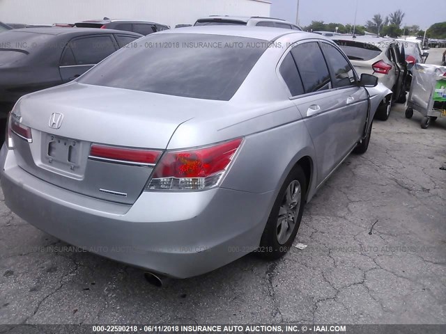 1HGCP2F6XBA008315 - 2011 HONDA ACCORD SE SILVER photo 4