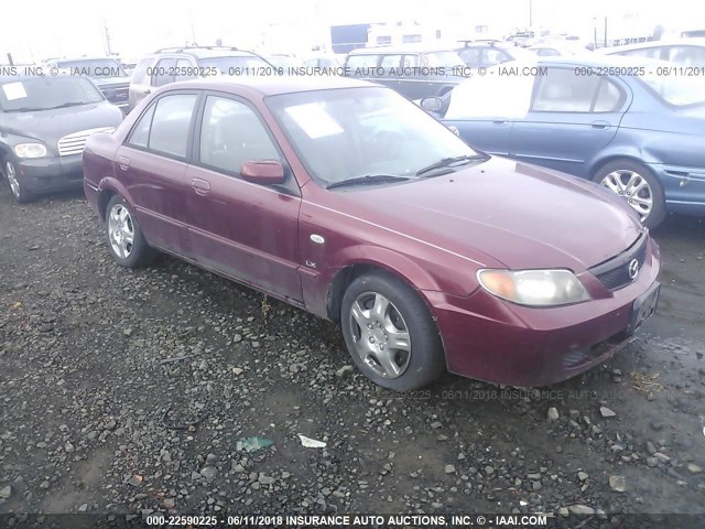 JM1BJ225321620767 - 2002 MAZDA PROTEGE DX/LX/ES MAROON photo 1