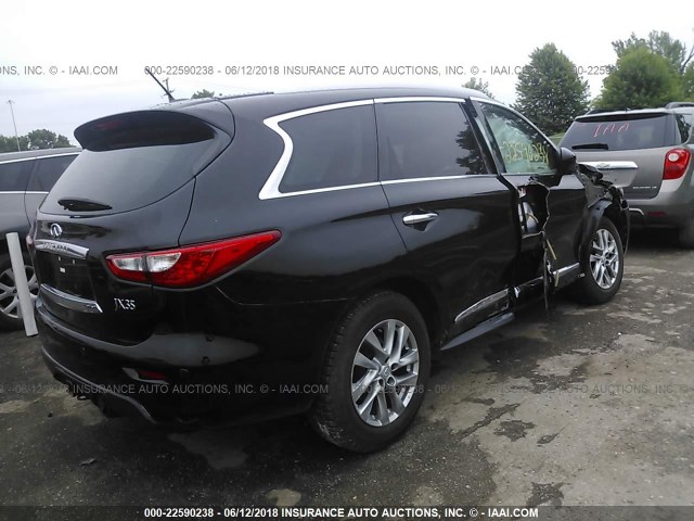 5N1AL0MM8DC333006 - 2013 INFINITI JX35 BLACK photo 4