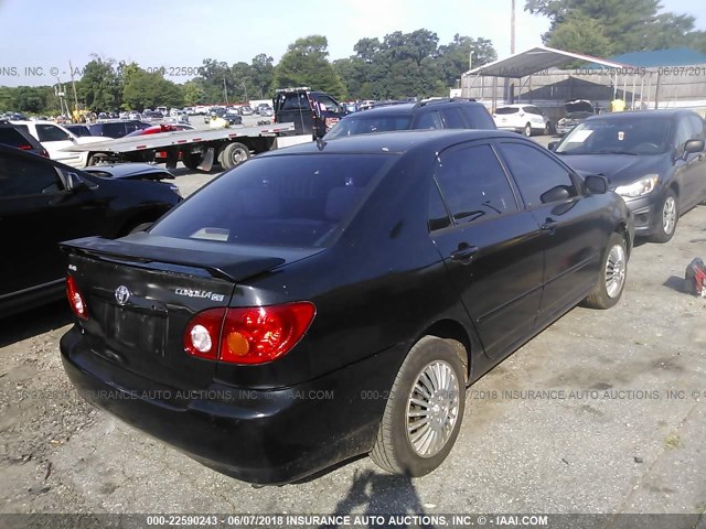 2T1BR32E03C009428 - 2003 TOYOTA COROLLA CE/LE/S BLACK photo 4