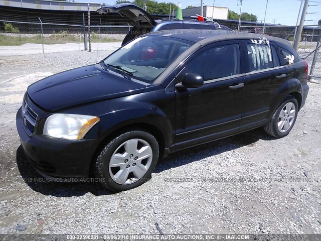 1B3HB48B37D163420 - 2007 DODGE CALIBER SXT BLACK photo 2