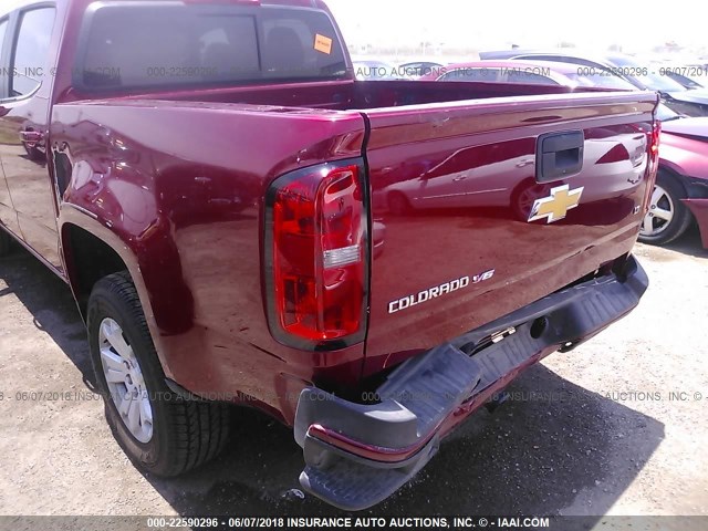 1GCGSCEN5J1254636 - 2018 CHEVROLET COLORADO LT MAROON photo 6