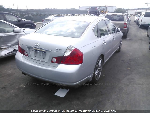 JNKBY01E46M200147 - 2006 INFINITI M45 SPORT SILVER photo 4