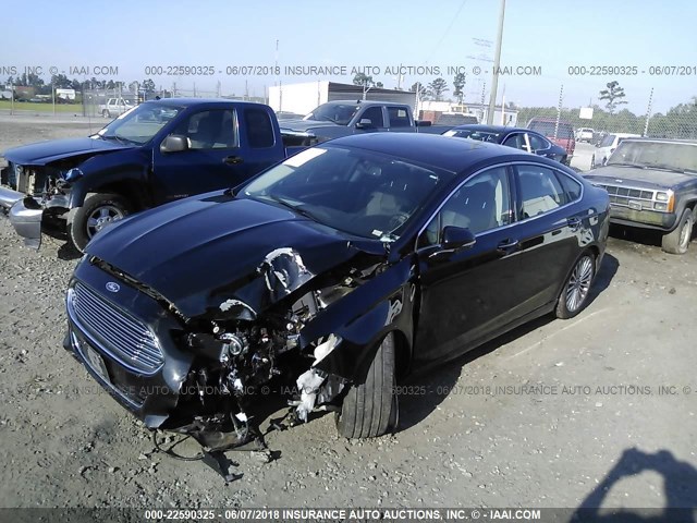 3FA6P0K99FR241815 - 2015 FORD FUSION TITANIUM BLACK photo 2