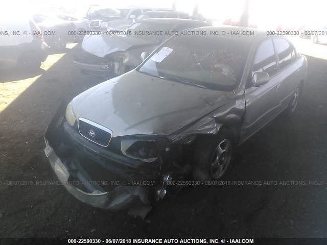 KMHDN45D41U218485 - 2001 HYUNDAI ELANTRA GLS/GT GOLD photo 2