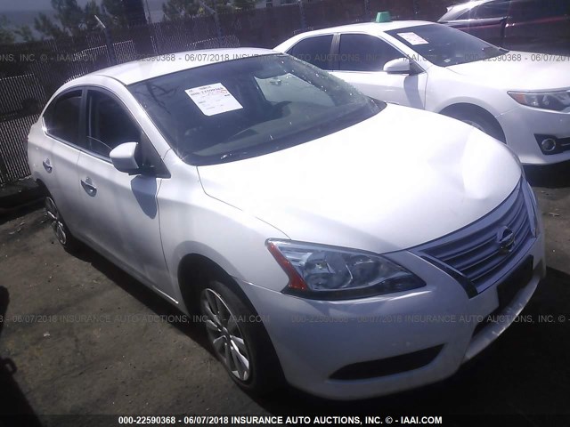 3N1AB7AP2FY264728 - 2015 NISSAN SENTRA S/SV/SR/SL WHITE photo 1