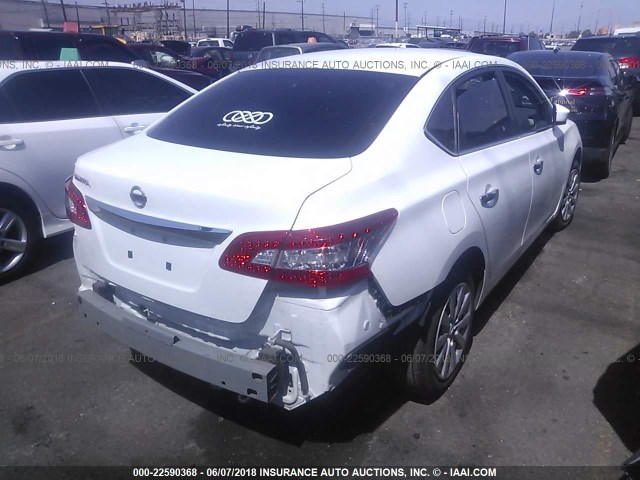 3N1AB7AP2FY264728 - 2015 NISSAN SENTRA S/SV/SR/SL WHITE photo 4