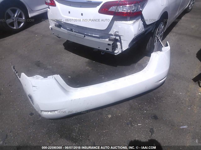 3N1AB7AP2FY264728 - 2015 NISSAN SENTRA S/SV/SR/SL WHITE photo 6