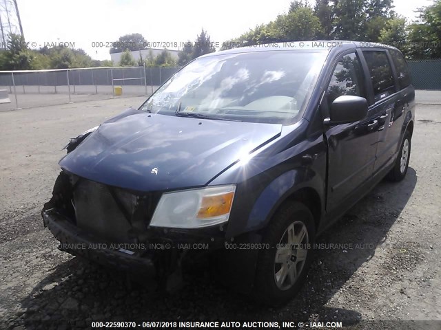 1D8HN44H78B138986 - 2008 DODGE GRAND CARAVAN SE BLUE photo 2