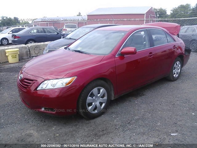 4T1BE46K48U236385 - 2008 TOYOTA CAMRY CE/LE/XLE/SE RED photo 2