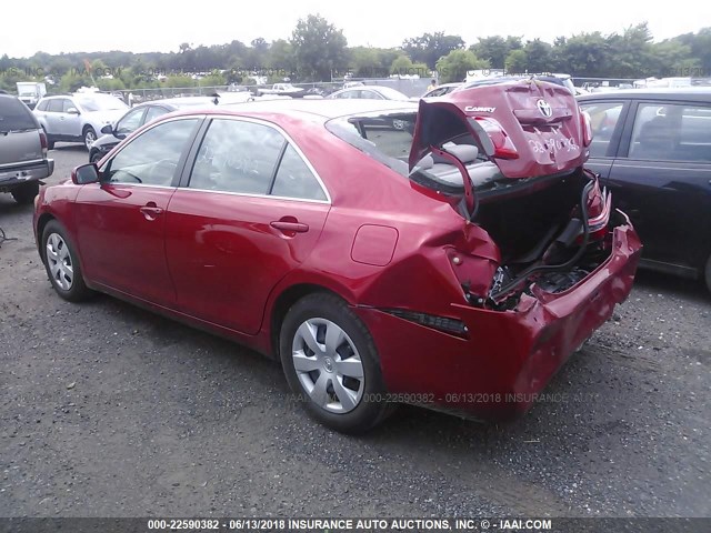 4T1BE46K48U236385 - 2008 TOYOTA CAMRY CE/LE/XLE/SE RED photo 3