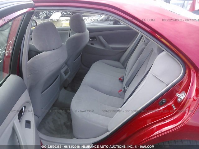 4T1BE46K48U236385 - 2008 TOYOTA CAMRY CE/LE/XLE/SE RED photo 8