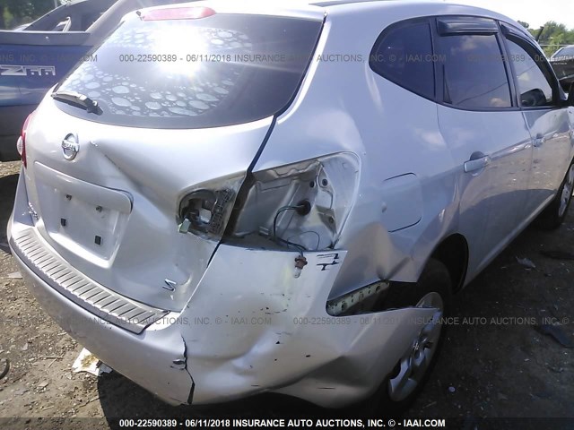 JN8AS58T58W302455 - 2008 NISSAN ROGUE S/SL SILVER photo 6