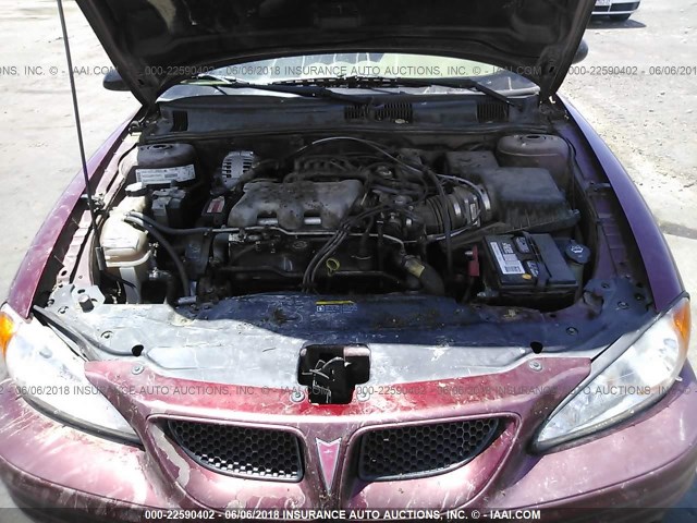 1G2NF52E62M624699 - 2002 PONTIAC GRAND AM SE1 RED photo 10