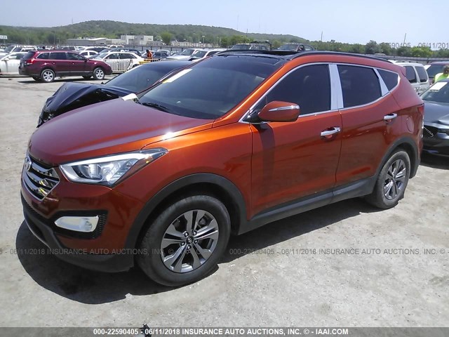 5XYZU3LB8FG289531 - 2015 HYUNDAI SANTA FE SPORT  ORANGE photo 2