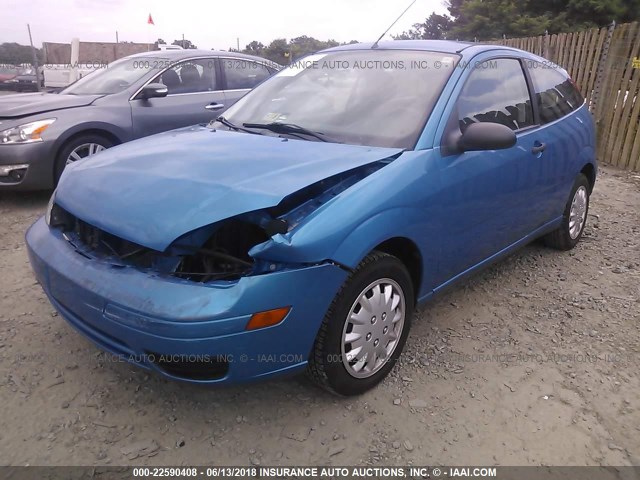 1FAHP31N07W281417 - 2007 FORD FOCUS ZX3/S/SE/SES BLUE photo 2