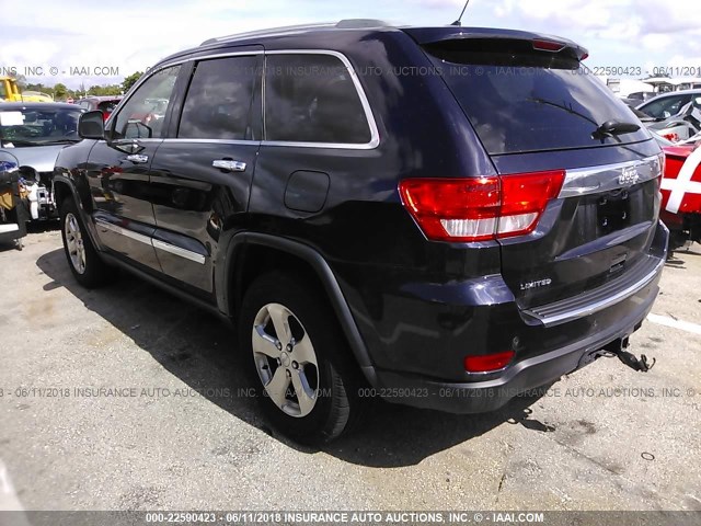 1J4RS5GG8BC658727 - 2011 JEEP GRAND CHEROKEE LIMITED Navy photo 3