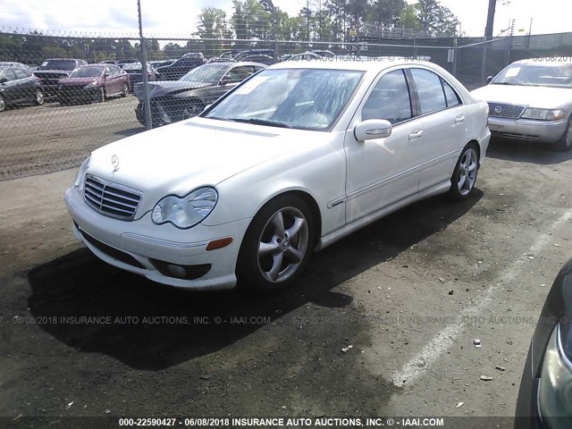 WDBRF52H76A886485 - 2006 MERCEDES-BENZ C GENERATION 2006 230 WHITE photo 2