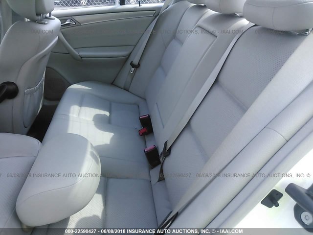 WDBRF52H76A886485 - 2006 MERCEDES-BENZ C GENERATION 2006 230 WHITE photo 8