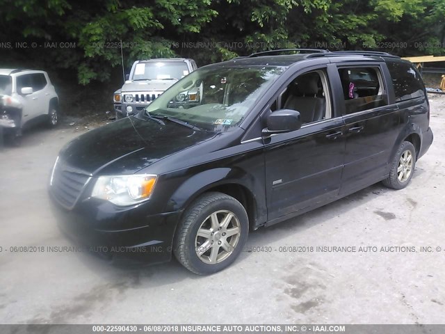 2A8HR54P48R765414 - 2008 CHRYSLER TOWN & COUNTRY TOURING BLACK photo 2