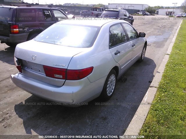 1HGCM56185A147183 - 2005 HONDA ACCORD DX SILVER photo 4