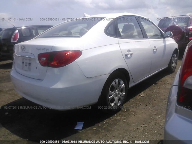 KMHDU4AD5AU935308 - 2010 HYUNDAI ELANTRA BLUE/GLS/SE WHITE photo 4