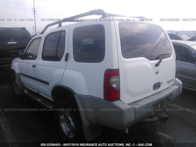 5N1ED28T31C501660 - 2001 NISSAN XTERRA XE/SE WHITE photo 3