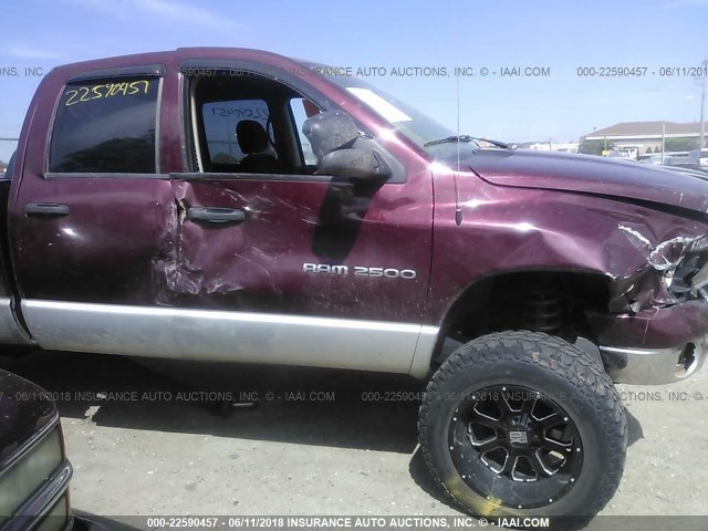 3D7KU28C73G774436 - 2003 DODGE RAM 2500 ST/SLT MAROON photo 6