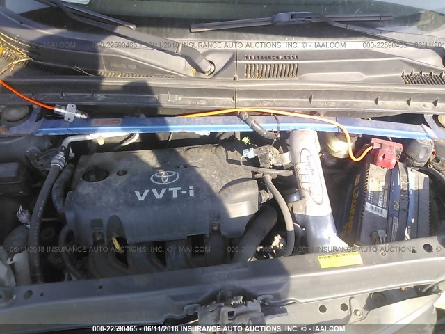 JTLKT334350195605 - 2005 TOYOTA SCION XB ნაცრისფერი ფოტო 10