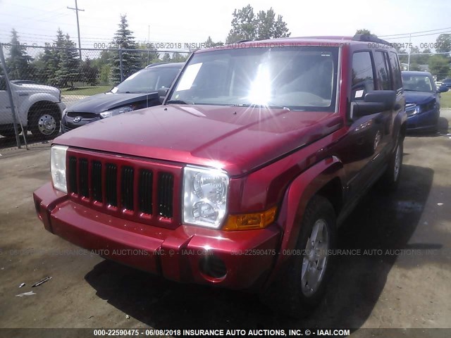 1J8HG48K36C244236 - 2006 JEEP COMMANDER წითელი ფოტო 2