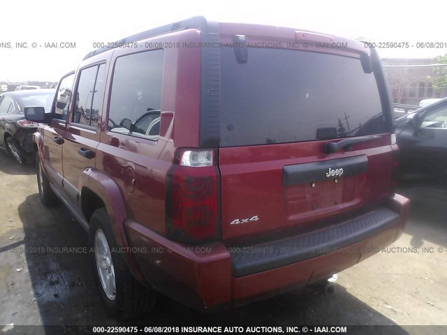 1J8HG48K36C244236 - 2006 JEEP COMMANDER წითელი ფოტო 3