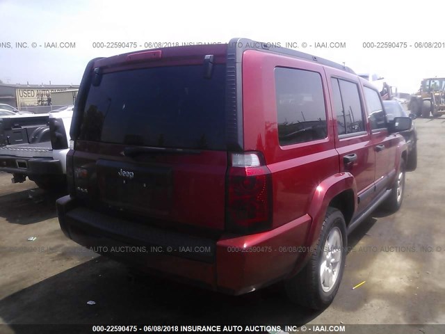 1J8HG48K36C244236 - 2006 JEEP COMMANDER წითელი ფოტო 4