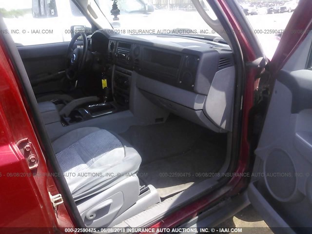 1J8HG48K36C244236 - 2006 JEEP COMMANDER წითელი ფოტო 5