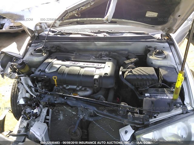 KMHDN45D53U578772 - 2003 HYUNDAI ELANTRA GLS/GT SILVER photo 10