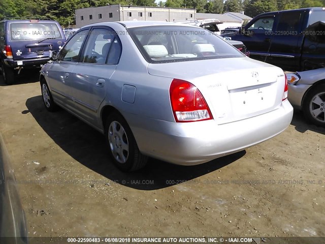 KMHDN45D53U578772 - 2003 HYUNDAI ELANTRA GLS/GT SILVER photo 3