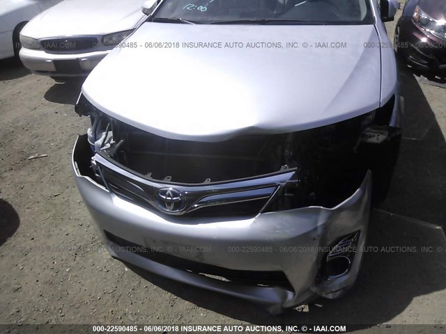 4T1BD1FK0CU055066 - 2012 TOYOTA CAMRY HYBRID/LE/XLE 银色 照片 6