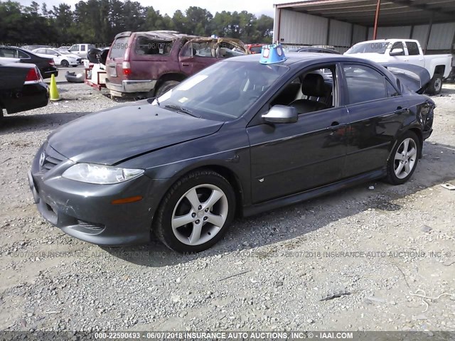 1YVFP80D535M47691 - 2003 MAZDA 6 S GRAY photo 2