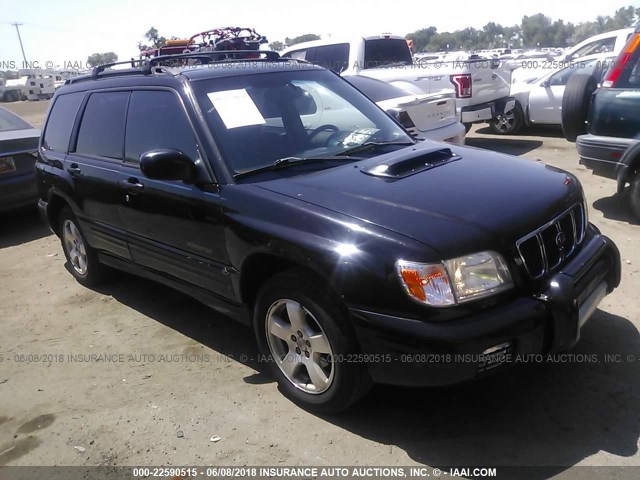JF1SF656X2H700755 - 2002 SUBARU FORESTER S BLACK photo 1