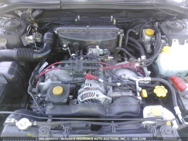 JF1SF656X2H700755 - 2002 SUBARU FORESTER S BLACK photo 10