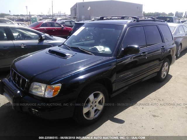 JF1SF656X2H700755 - 2002 SUBARU FORESTER S BLACK photo 2
