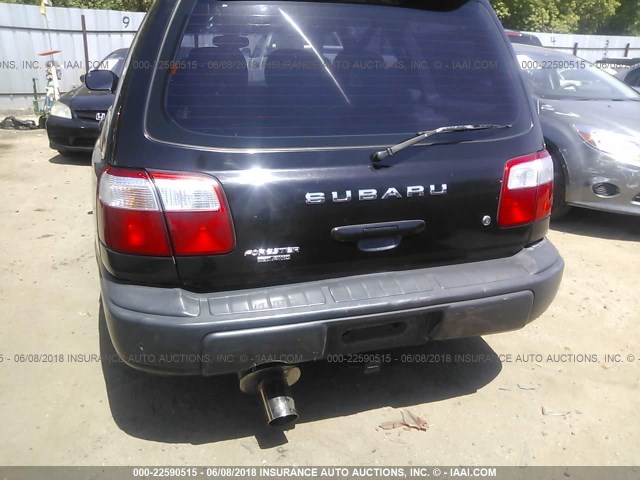 JF1SF656X2H700755 - 2002 SUBARU FORESTER S BLACK photo 6