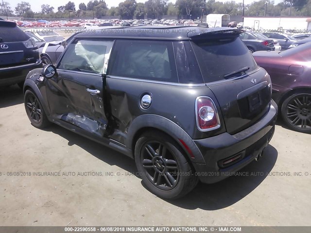 WMWSV3C51BTY24963 - 2011 MINI COOPER S GRAY photo 3