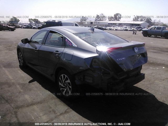 19XFC2F76HE213118 - 2017 HONDA CIVIC EX GRAY photo 3